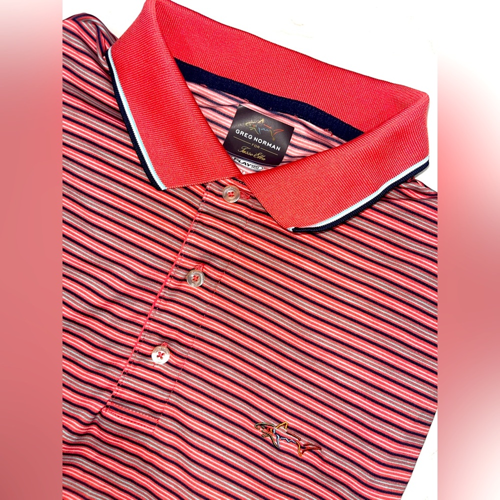Greg Norman for Tasso‎ Ella Play Dry Polo Fishing Shirt Size Medium